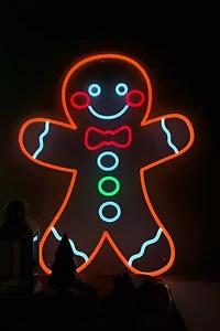 Echo Neon Gingerbread Man Neon Sign