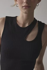 UO Cleo Asymmetrical Cutout Cropped Tank Top
