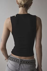 UO Cleo Asymmetrical Cutout Cropped Tank Top