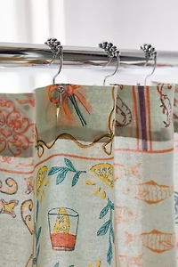 Porto Tile Pattern Shower Curtain