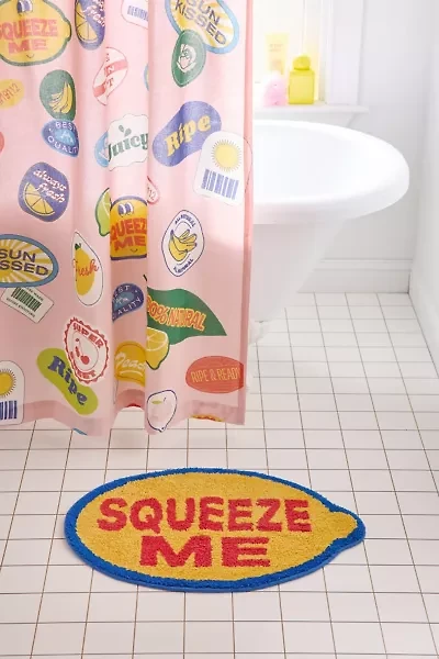 Fruit Sticker Tufted Bath Mat
