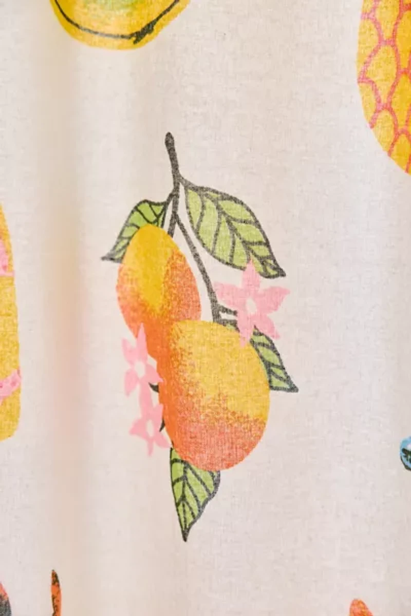 Tropical Vacay Icon Patterned Shower Curtain