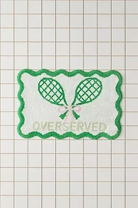 Overserved Tennis Scalloped Tufted Bath Mat