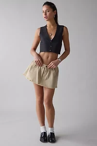 BDG Gabby Chino Low-Rise Micro Mini Skirt