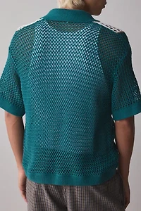 UO Norwich Paneled Short Sleeve Polo Sweater