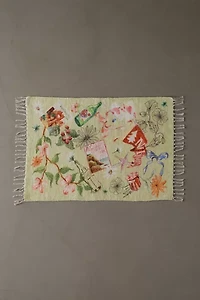 Souvenir Doodle Collage Printed Rug