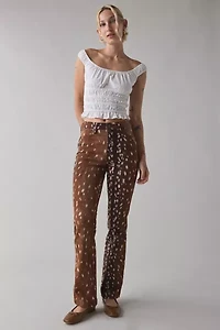 Wrangler Fawn Animal Print Mid-Rise Bootcut Jean
