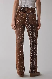 Wrangler Fawn Animal Print Mid-Rise Bootcut Jean