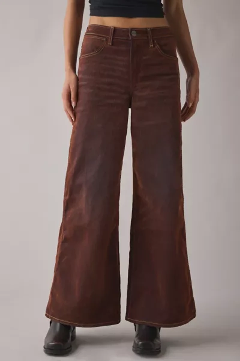 Wrangler Velour Denim 5-Pocket Wide Leg Trouser