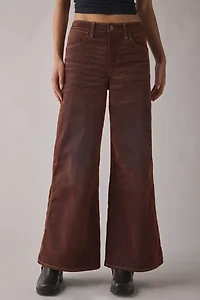 Wrangler Velour Denim 5-Pocket Wide Leg Trouser