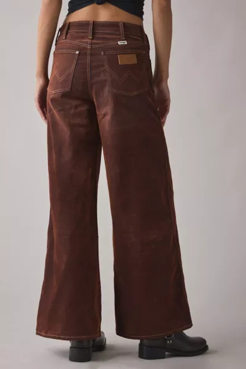 Wrangler Velour Denim 5-Pocket Wide Leg Trouser