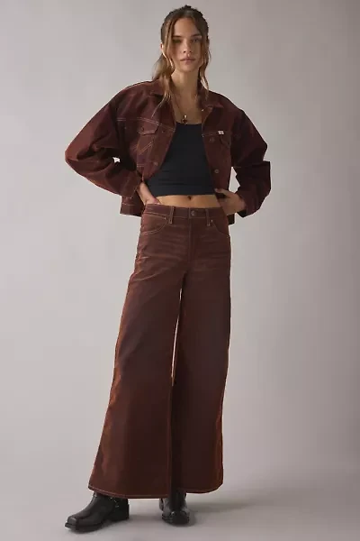 Wrangler Velour Denim 5-Pocket Wide Leg Trouser