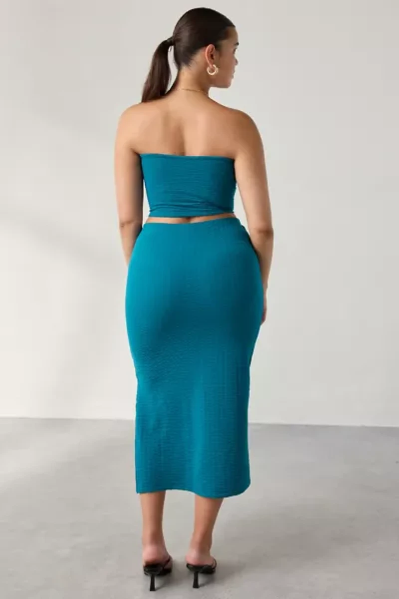 UO Oasis Knit Tube Top & Midi Skirt 2-Piece Set