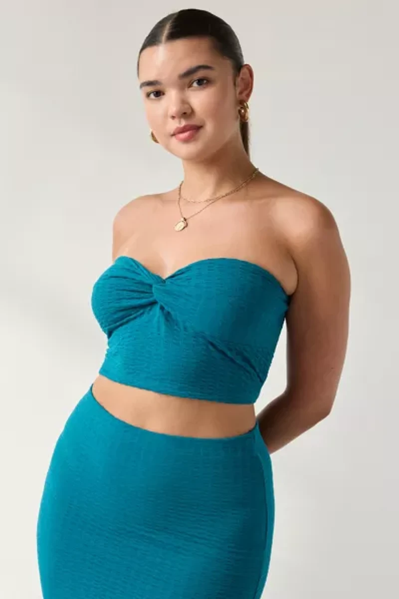 UO Oasis Knit Tube Top & Midi Skirt 2-Piece Set