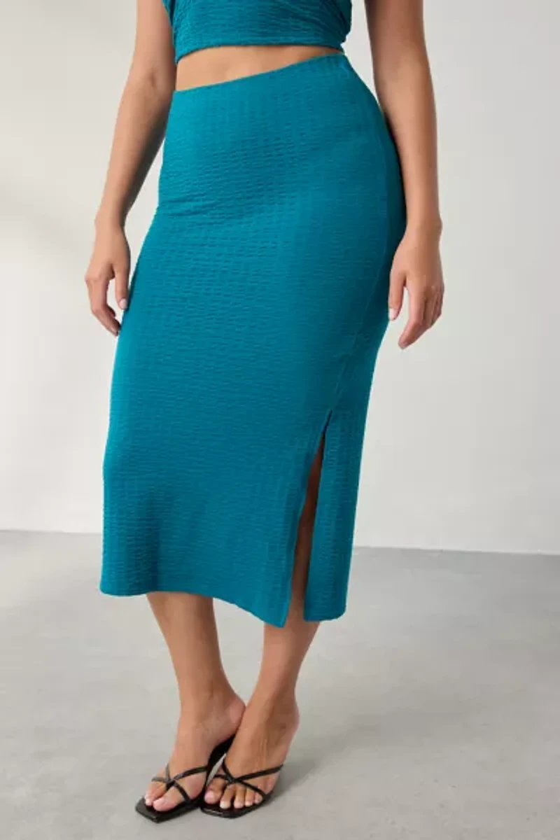 UO Oasis Knit Tube Top & Midi Skirt 2-Piece Set