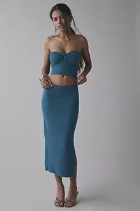 UO Oasis Knit Tube Top & Midi Skirt 2-Piece Set