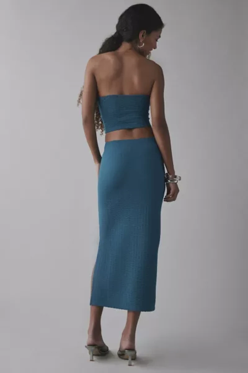 UO Oasis Knit Tube Top & Midi Skirt 2-Piece Set