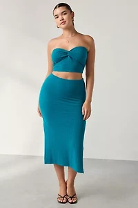 UO Oasis Knit Tube Top & Midi Skirt 2-Piece Set