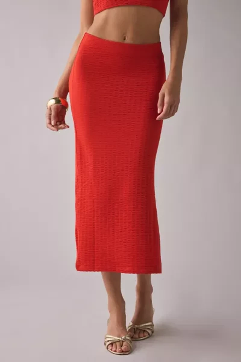 UO Oasis Knit Tube Top & Midi Skirt 2-Piece Set