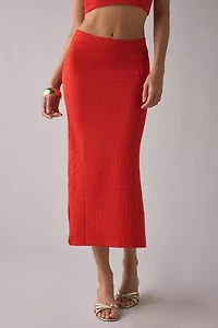 UO Oasis Knit Tube Top & Midi Skirt 2-Piece Set