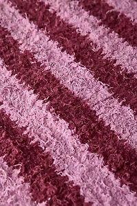 Vertical Cabana Striped Shag Rug