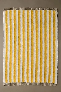 Vertical Cabana Striped Shag Rug