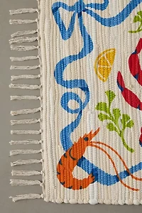 Fancy Crab Printed Rag Rug
