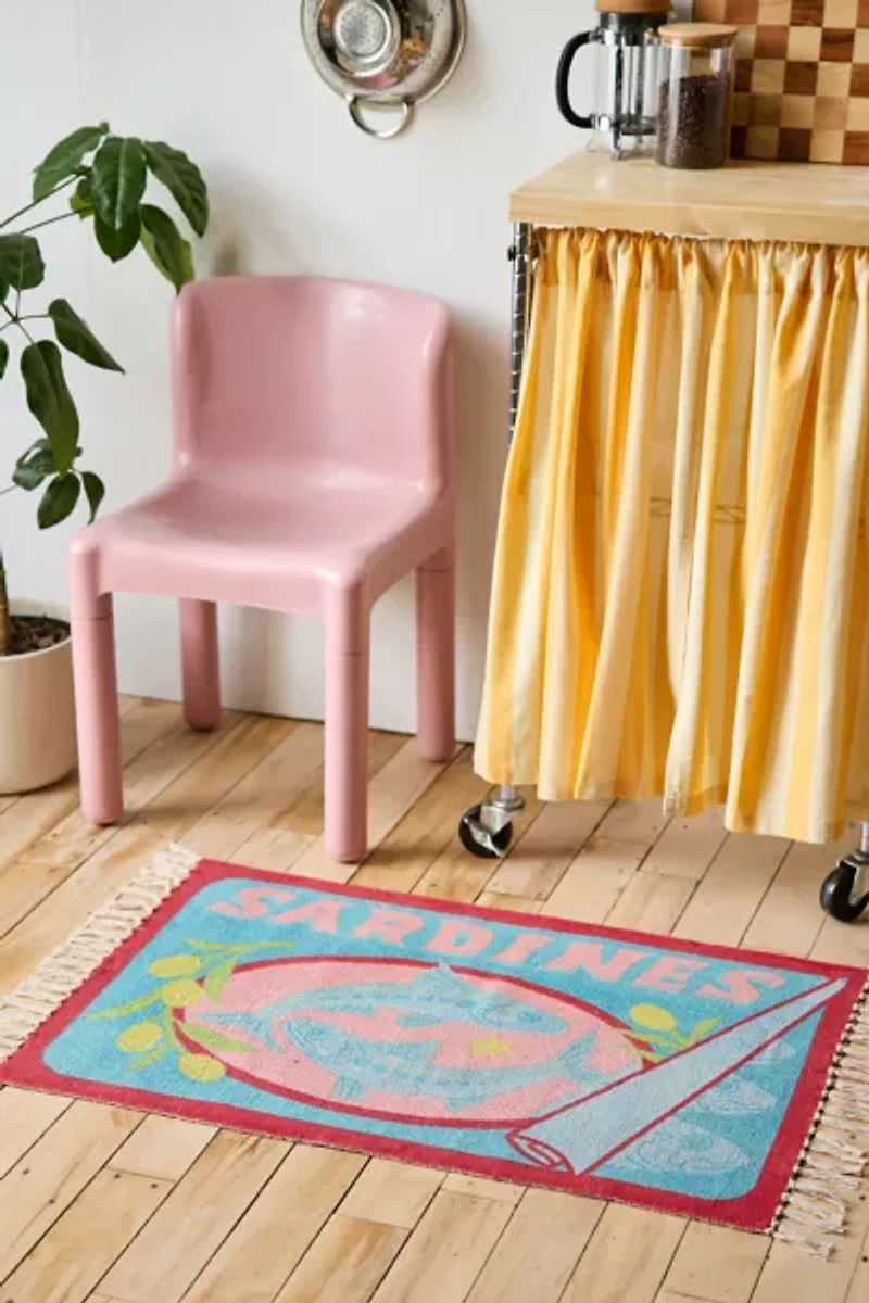 Sardine Tin Screen Printed Rug