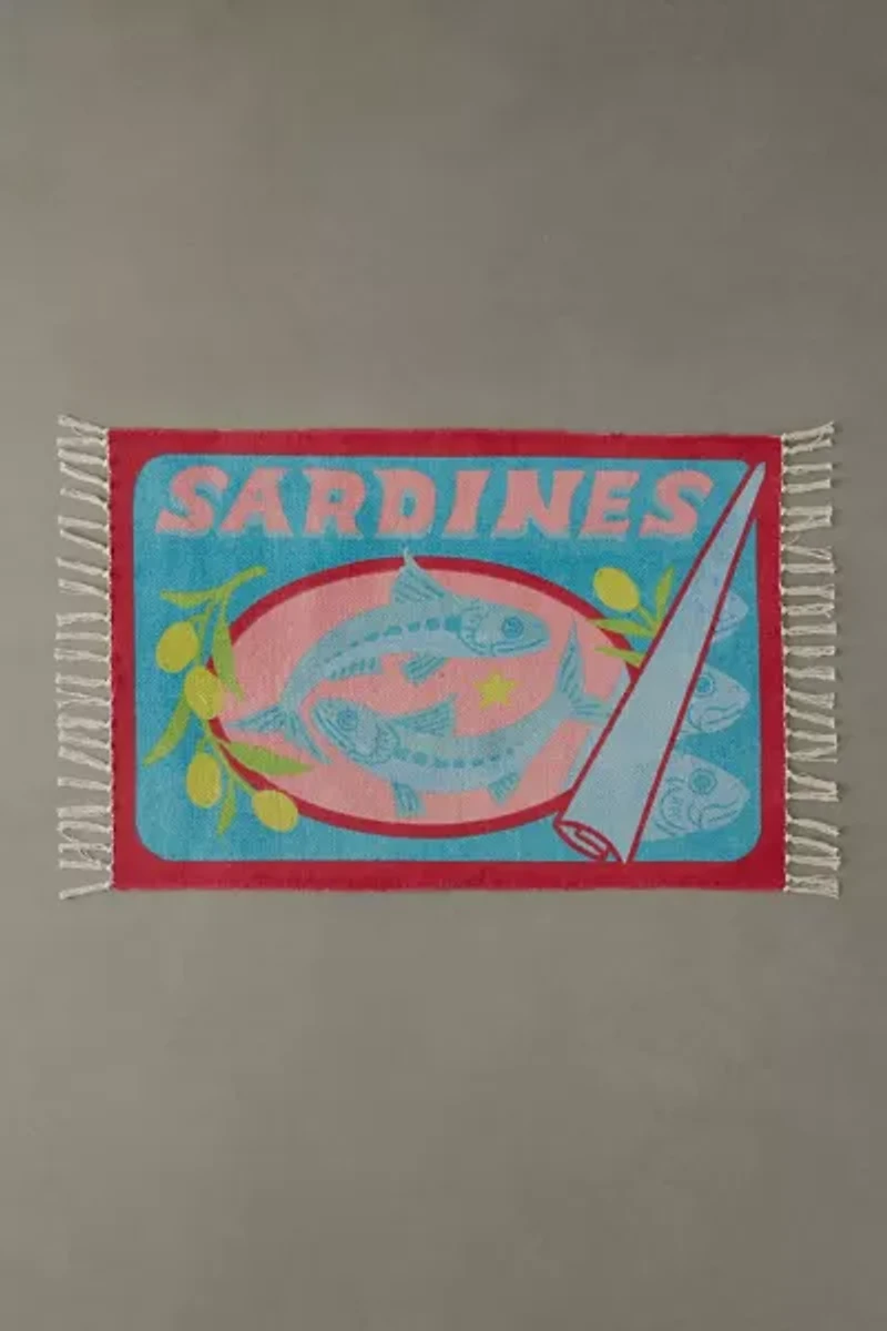 Sardine Tin Screen Printed Rug
