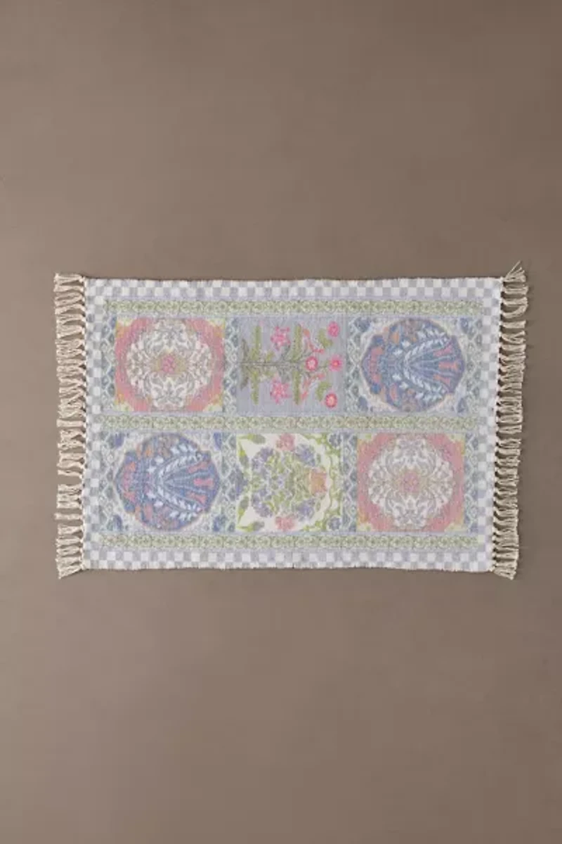 Ilona Floral Tile Printed Rug