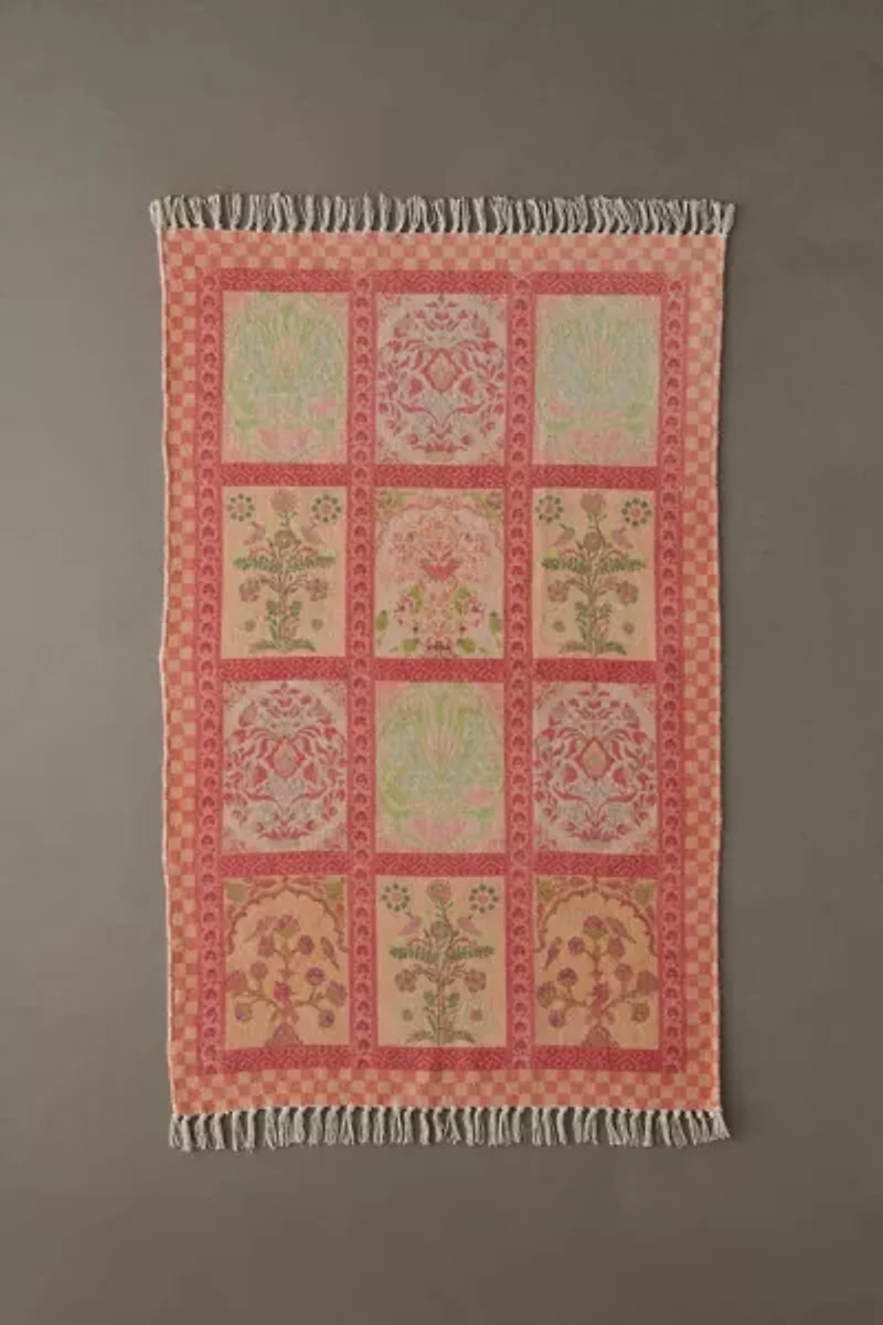 Ilona Floral Tile Printed Rug