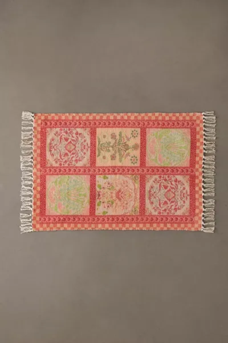 Ilona Floral Tile Printed Rug