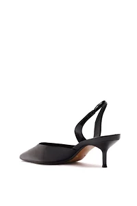 Schutz Paola Leather Mid Kitten Heel