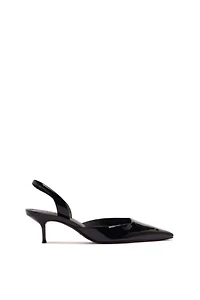 Schutz Paola Leather Mid Kitten Heel