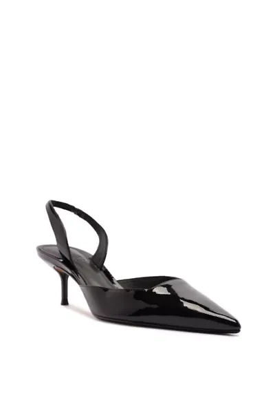 Schutz Paola Leather Mid Kitten Heel