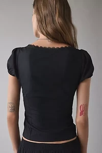 Motel Ilias Lace-Trim Corset Top