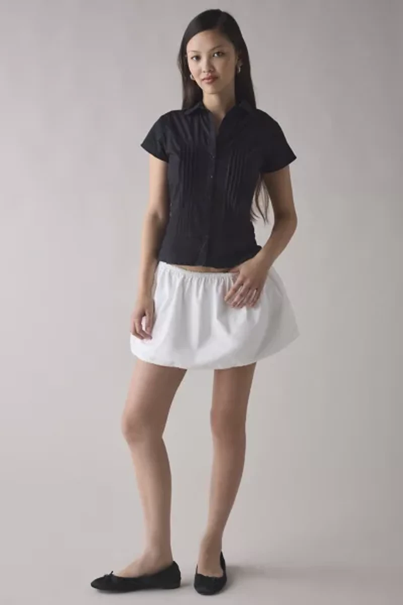 Motel Wilmot Cotton Poplin Pintuck Button-Down Shirt