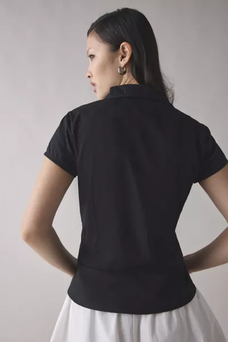 Motel Wilmot Cotton Poplin Pintuck Button-Down Shirt