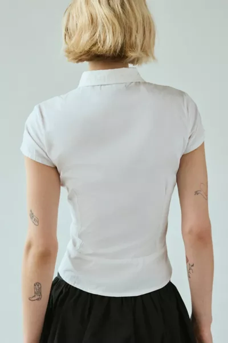 Motel Wilmot Cotton Poplin Pintuck Button-Down Shirt