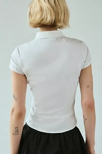 Motel Wilmot Cotton Poplin Pintuck Button-Down Shirt