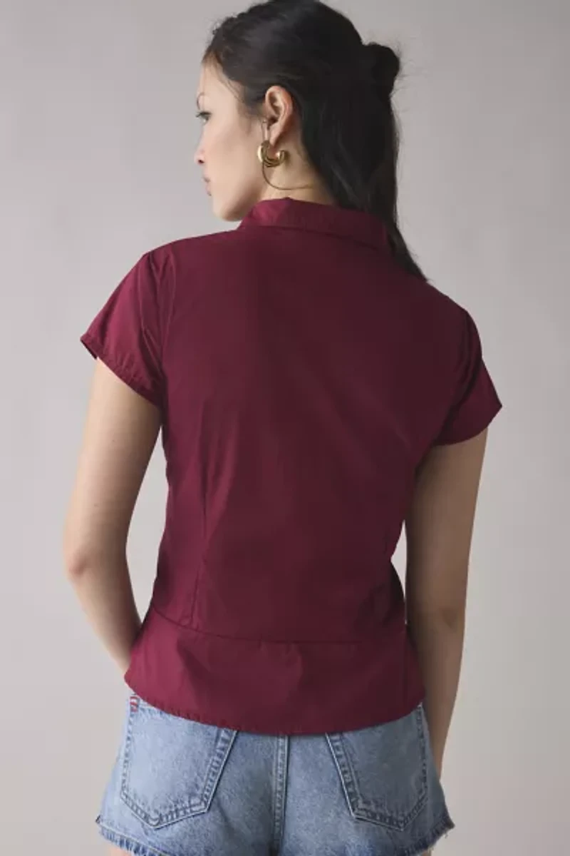 Motel Wilmot Cotton Poplin Pintuck Button-Down Shirt