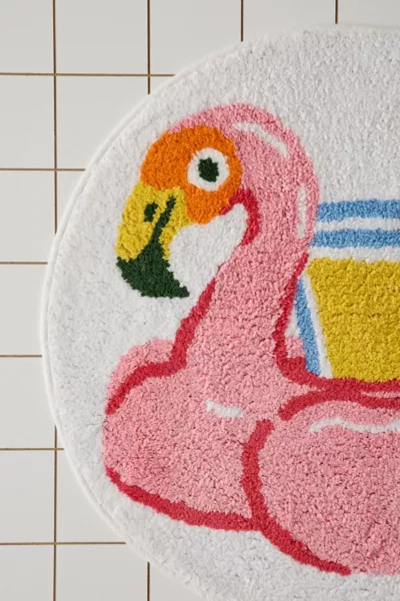 Tropical Vacay Round Tufted Bath Mat