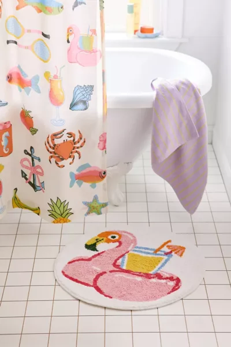 Tropical Vacay Round Tufted Bath Mat