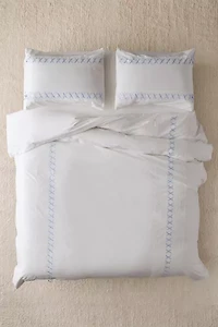 Eyelet Lace Detail Duvet Cover