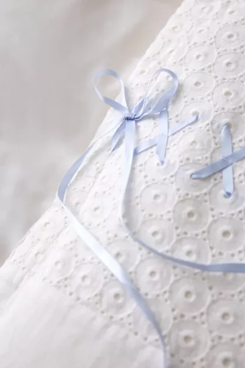 Eyelet Lace Detail Duvet Cover