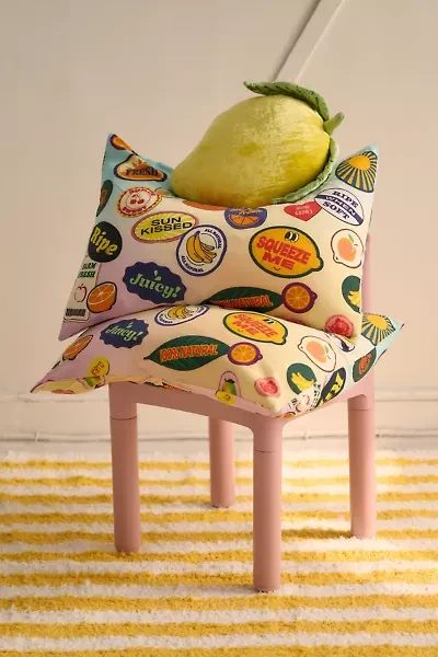 Fruit Sticker Patterned Sham Set