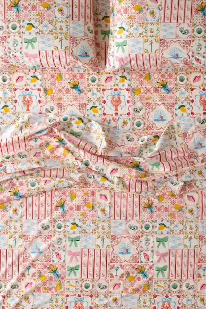 Porto Tile Patterned Sheet Set