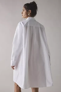 Glamorous Split Tie-Front Cotton Shirt Dress