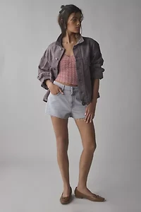 Kimchi Blue Anabella Textured Sheer Mesh Lettuce-Edge Top