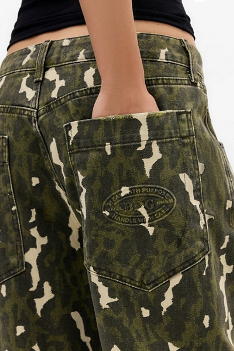 BDG Jaya Animal Camo Baggy Boyfriend Jeans